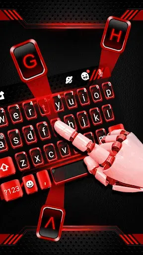 Скриншот 2 — Тема для клавиатуры Black Red 