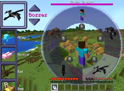 Скриншот 1 — Превращение в Мобов Мод в mcpe