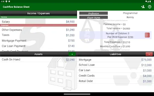 Скриншот 8 — Cashflow Balance Sheet