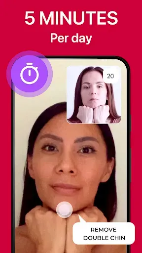 Скриншот 3 — Face Yoga Exercises - Vitonica