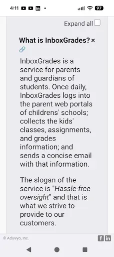 Скриншот 2 — InboxGrades