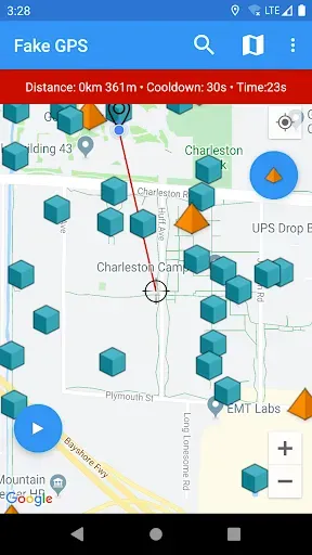 Скриншот 8 — Fake GPS Joystick & Routes Go