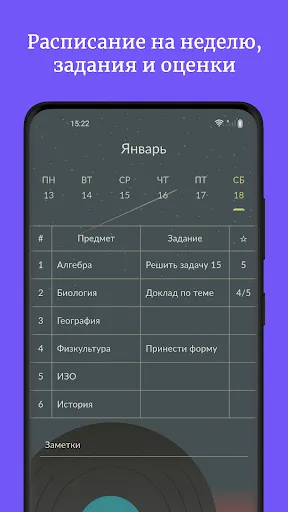 Скриншот 1 — Дневник школьника