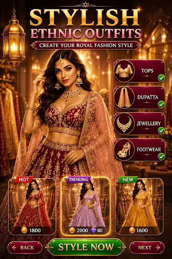 Скриншот 6 — Indian Fashion DressUp Stylist