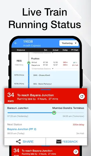 Скриншот 1 — Indian Railway Timetable Live