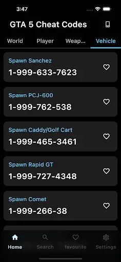 Скриншот 4 — Cheat Codes for GTA Cheats Pro