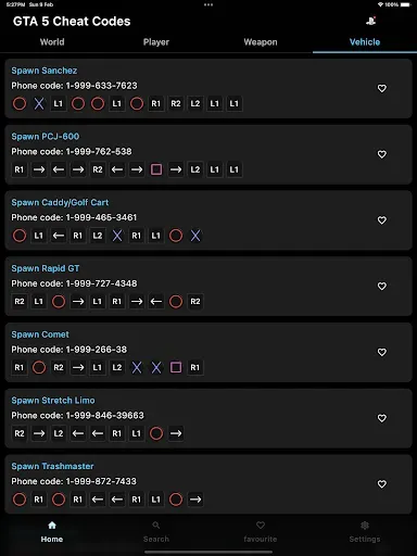 Скриншот 8 — Cheat Codes for GTA Cheats Pro