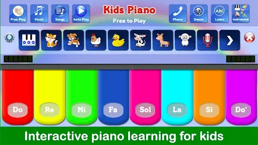 Скриншот 1 — Kids Piano Music & Songs