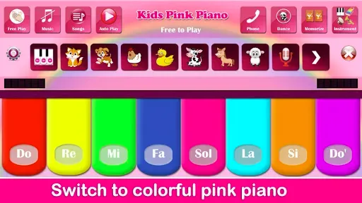 Скриншот 2 — Kids Pink Piano