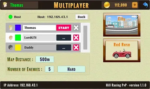 Скриншот 2 — Hill Racing PvP - Multiplayer