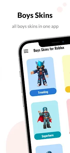 Скриншот 1 — Boys Skins : Skins for Roblox
