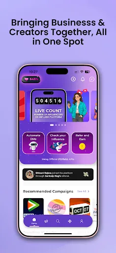 Скриншот 1 — Influish: Influencer Marketing