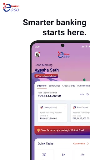 Скриншот 1 — Union ease - Mobile Banking