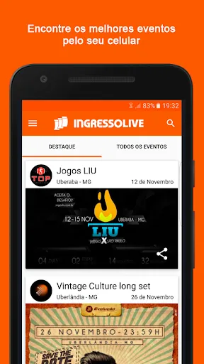 Скриншот 1 — IngressoLive