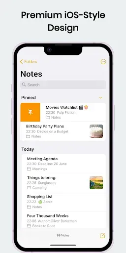 Скриншот 1 — Notes: Simple iOS Notepad
