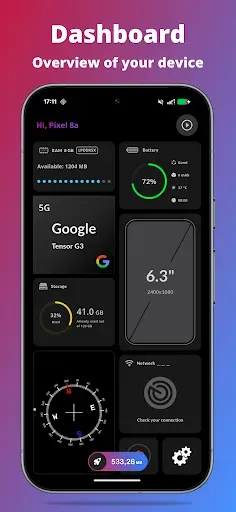 Скриншот 2 — G-CPU:Monitor CPU, RAM, Widget