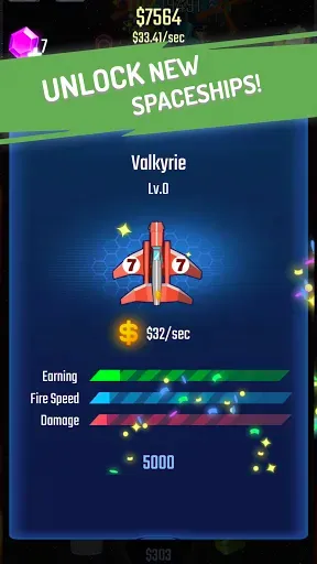 Скриншот 4 — Spaceship Defender - Merge Fun