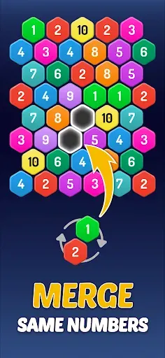 Скриншот 1 — Merge Hexa™ Number Puzzle Game