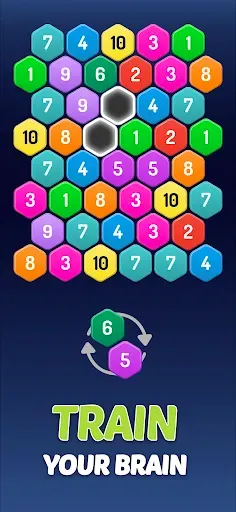 Скриншот 2 — Merge Hexa™ Number Puzzle Game