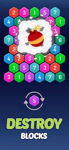 Скриншот 4 — Merge Hexa™ Number Puzzle Game