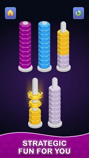 Скриншот 2 — Nuts & Bolts - Color Sort Game