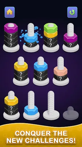 Скриншот 3 — Nuts & Bolts - Color Sort Game