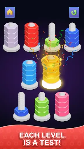 Скриншот 4 — Nuts & Bolts - Color Sort Game