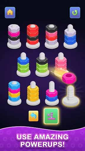 Скриншот 5 — Nuts & Bolts - Color Sort Game