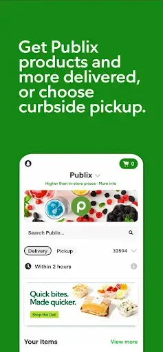 Скриншот 1 — Publix Delivery & Curbside