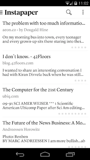Скриншот 1 — Instapaper