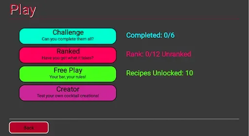 Скриншот 1 — Игра для барменов