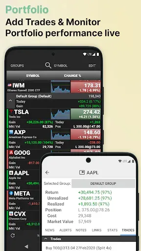 Скриншот 2 — Stocks: Realtime Quotes Charts