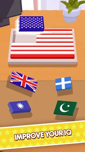 Скриншот 1 — Drop Fit: World Flag Puzzle