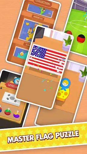 Скриншот 4 — Drop Fit: World Flag Puzzle