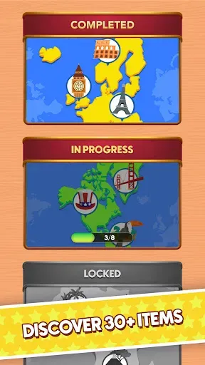 Скриншот 5 — Drop Fit: World Flag Puzzle