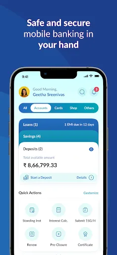 Скриншот 1 — IOB Connect - Mobile Banking