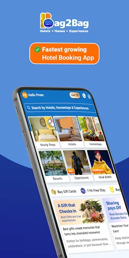 Скриншот 1 — Hotel Booking App: Bag2Bag