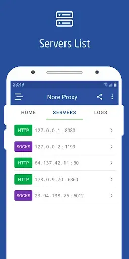 Скриншот 4 — Nore Proxy - http socks client