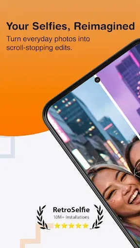 Скриншот 1 — RetroSelfie: AI Photo Editor