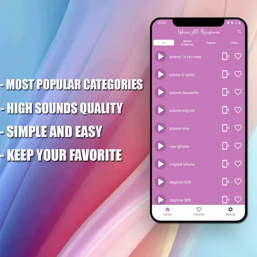 Скриншот 1 — iPhone Все Рингтоны