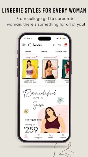 Скриншот 2 — Clovia - Lingerie Shopping App
