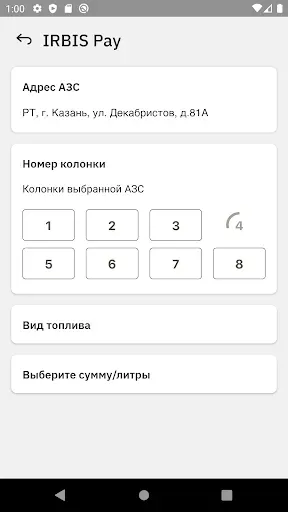 Скриншот 2 — АЗС IRBIS