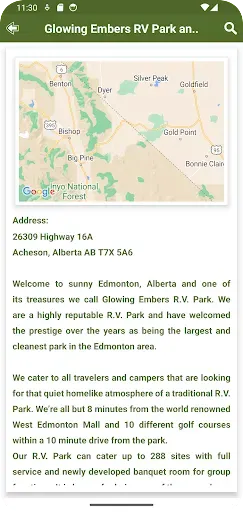 Скриншот 4 — Alberta Campgrounds