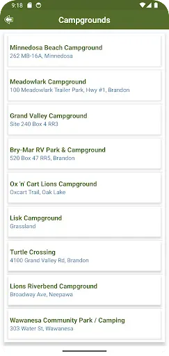 Скриншот 6 — Manitoba RV Parks &Campgrounds