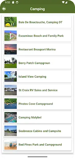 Скриншот 3 — New Brunswick Campgrounds