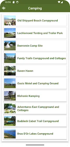 Скриншот 3 — Nova Scotia Campgrounds