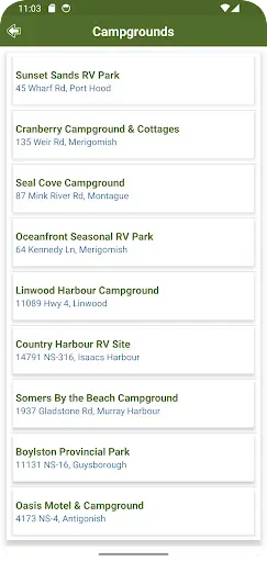 Скриншот 5 — Nova Scotia Campgrounds