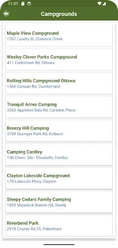 Скриншот 6 — Quebec Province Campgrounds