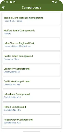 Скриншот 6 — Saskatchewan Campgrounds