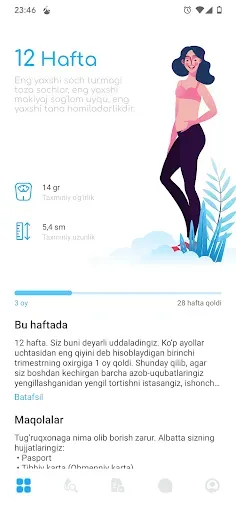Скриншот 1 — Homiladorlik davri